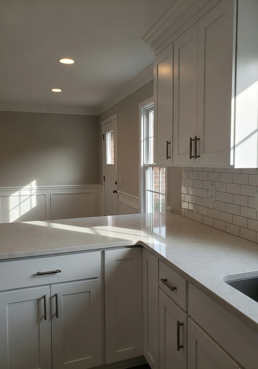 Interior view of a renovated Lanham kitchen with new cabinetry and updated countertops.